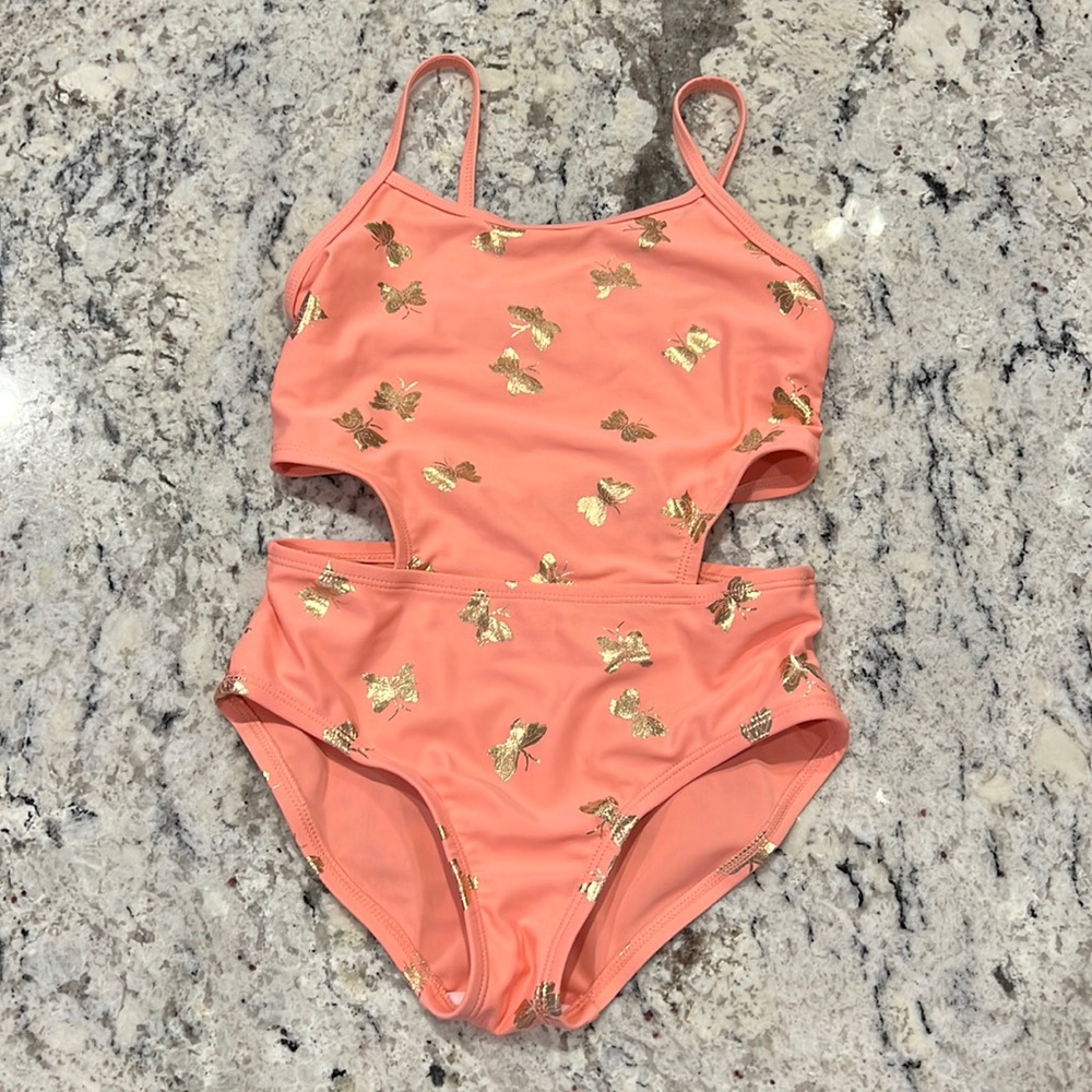 Girls butterfly bathing suit